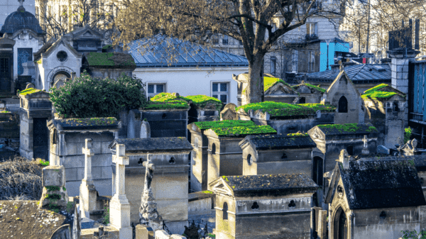 Vue de plusieurs tombeaux